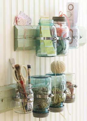 Craft Ideas Mason Jars on Canning Jar Storage Ideas  I Came Across This Clever Use Of Mason Jars