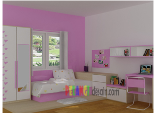   Kitchenset Pelangi Desain Interior: kamar tidur anak perempuan