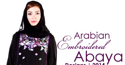 Arabian Embroidered Abaya Designs 2014 | Stylish Abaya & Hijab Fashion