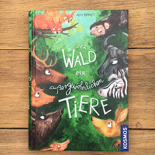 "Der Wald der außergewöhnlichen Tiere" von Ally Bennett, illustriert von Miriam Kraft, erschienen im Kosmos Verlag, ab 7 Jahren, Flüchtlingsthema und Integration für Kinder verständlich, Rezension auf Kinderbuchblog Familienbücherei