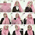 Cara Memakai Hijab Dua Warna Segi Empat Menutupi Dada