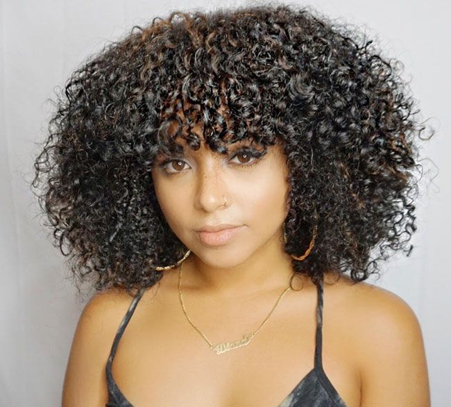 Haircuts For Naturally Curly Hair With Bangs