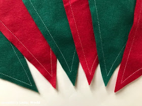 How to make embroidered felt Christmas bunting