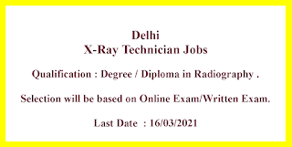 X-Ray Technician Jobs in Delhi