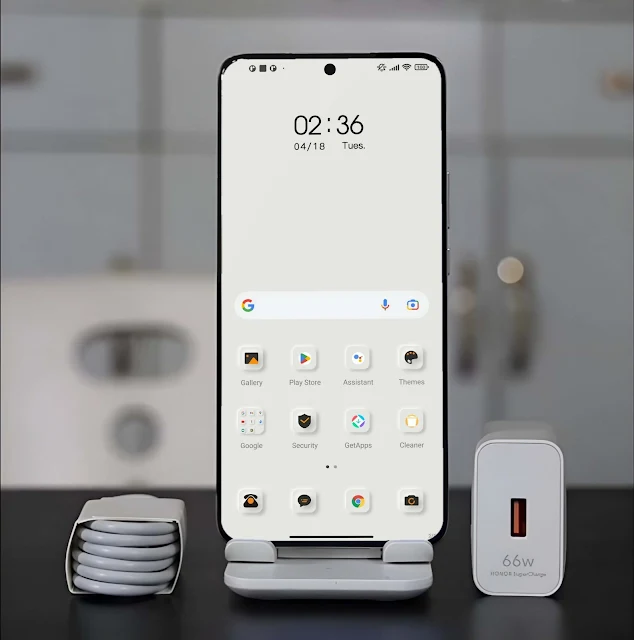 Orange components MIUI theme home screen
