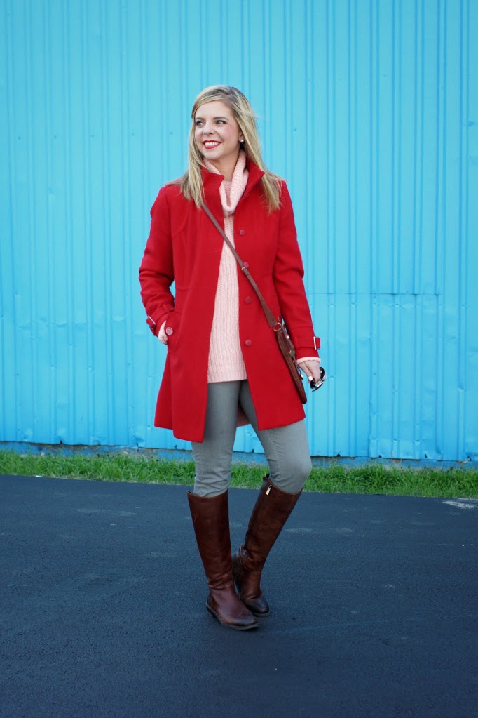 Pink Red Gray Oufit for Valentine's Day