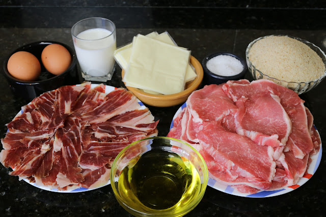 Ingredientes para san jacobos de lomo