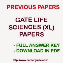 Download Previous Years Question Papers of Life Sciences XL with Answer Key