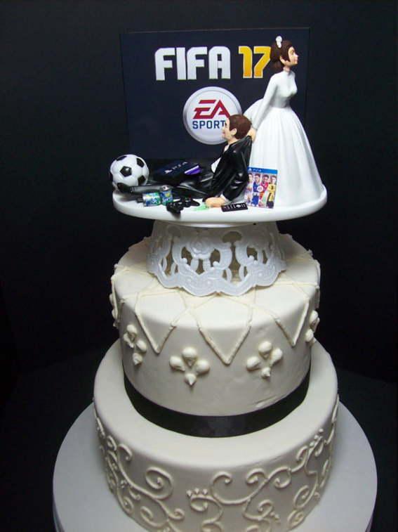 Funny PS4 Wedding  Cake  Toppers  Wedding  Celebration