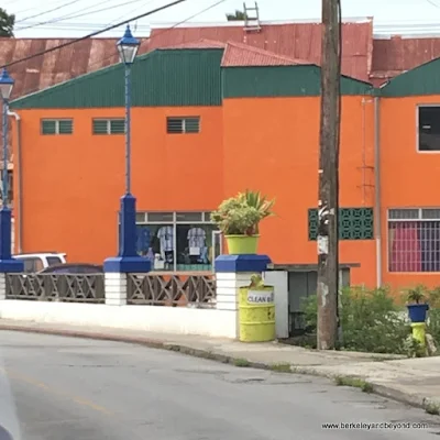 colorful building on main artery through Barbados