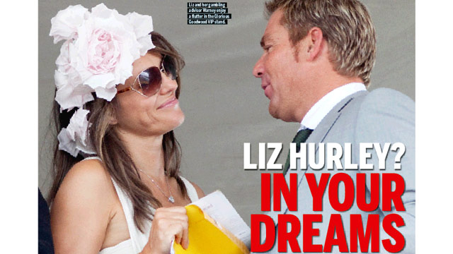  divorced Aussie cricket star Shane Warne, British actress Liz Hurley 