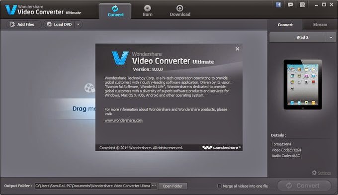 Wondershare Video Converter Ultimate 8.0.0.10
