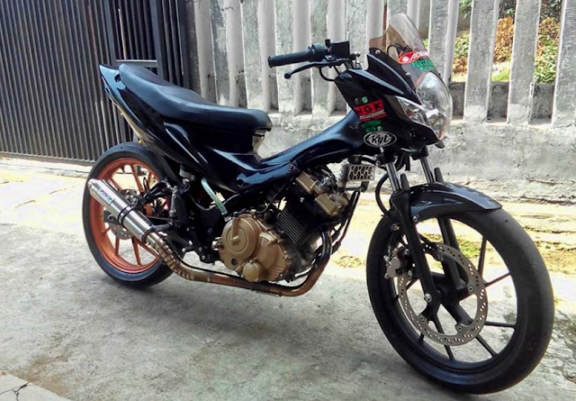 modifikasi satria fu road race 2015