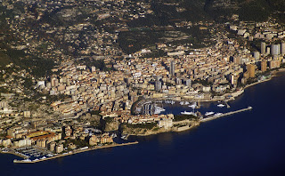 Aerial view of the Principality of Monaco