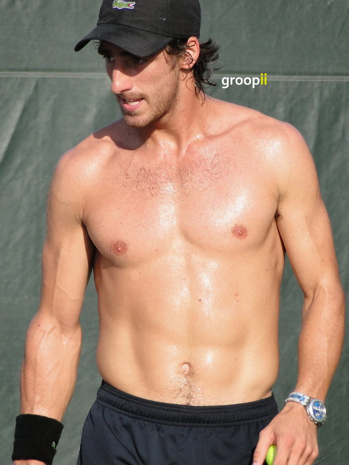  was shirtless on the practice court at the Sony Ericsson Open in 2011
