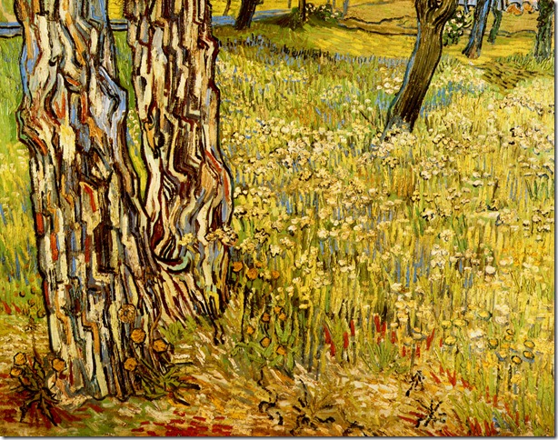 1890 Van Gogh  Troncs d'arbres, Tree trunks,  hst, 72x90 cm