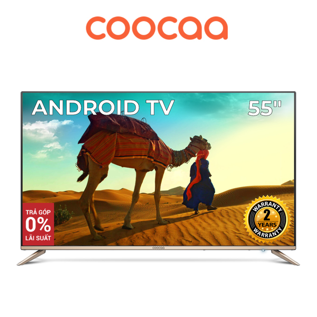 Android SMART TV 4K UHD Coocaa 55 inch Wifi - viền mỏng - Model 55S5G (Vàng)