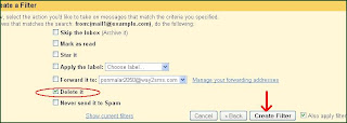 Block unwanted mails in gmail