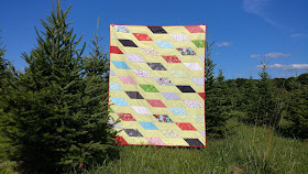 Rockslide quilt made with First Frost and Superior Solids from Benartex