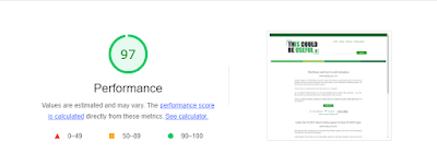 Detail of the performance score of ThisCouldBeUseful.com