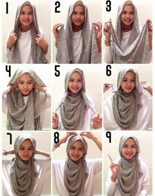 Contoh Tutorial Hijab Style Dian Pelangi Terbaru 2016  Kumpulan Contoh Kreasi Hijab Modern 