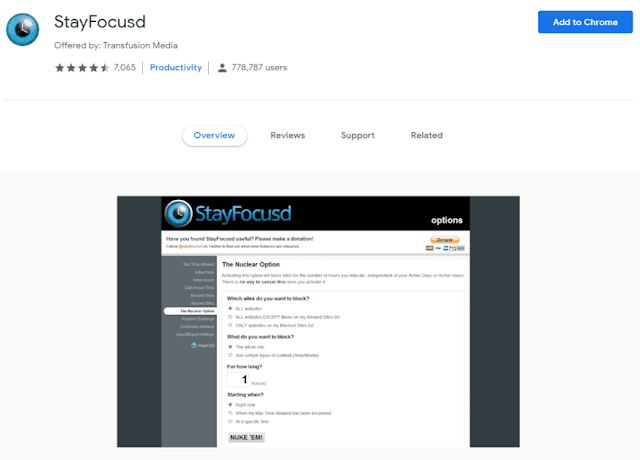 StayFocusd Chrome Extension