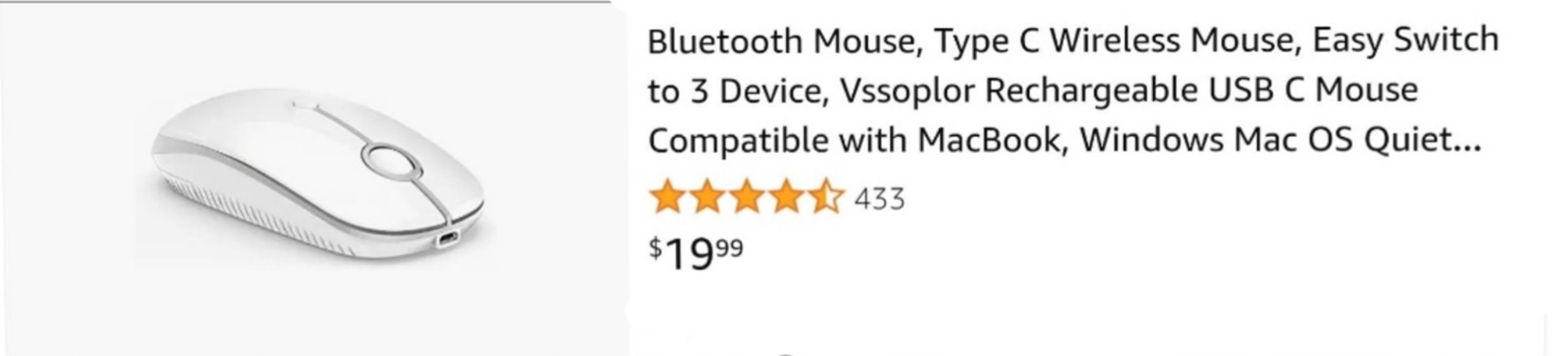 white bluetooth mouse