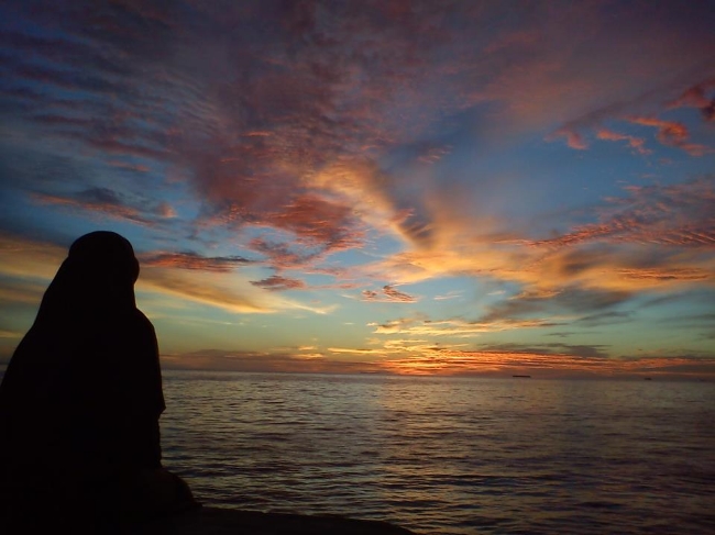 12+ Gambar Laut Senja