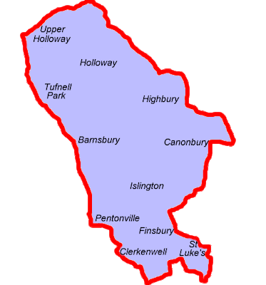 Islington Map Region Political