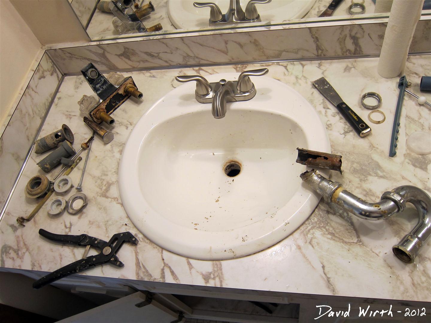 Bathroom Sink How to Install a Faucet