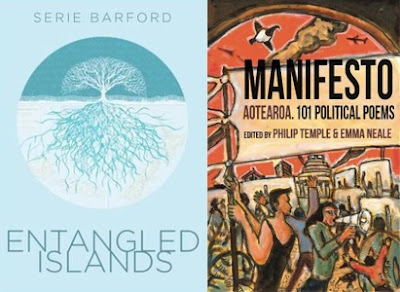 Books covers for Entangled Island and Manifesto Aotearoa