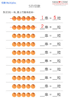 Mama Love Print 自製工作紙 - 數學倍數和乘數表練習 (1-10) Multiplication and Time Tables Math Worksheets Printable Freebies Kindergarten Activities Daily Math Practices