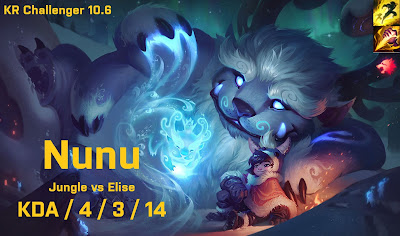 Nunu JG vs Elise - KR Challenger 10.6