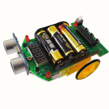 3Pcs D2-4 Intelligent Ranging Car DIY Kit Ultrasonic Ranging Module 10.8cm*7cm Board Size