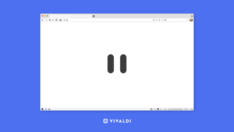 Vivaldi browser consente di mettere in pausa Internet