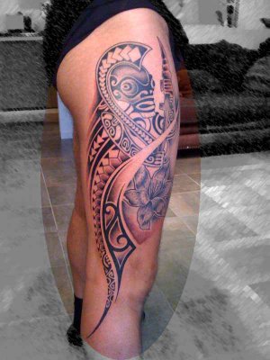 tatouage polynesien. tatouage maori polynesien