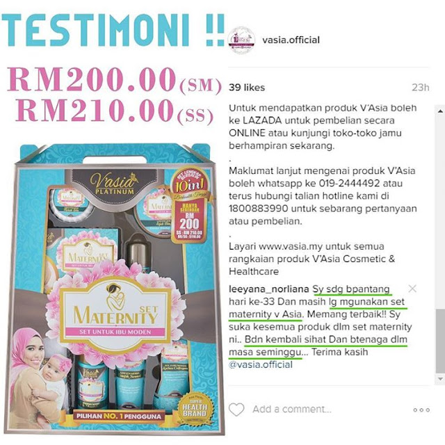 Testimoni Set Maternity V'asia