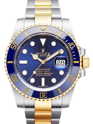Replica Rolex Submariner Steel and Gold Blue Dial 116613LB