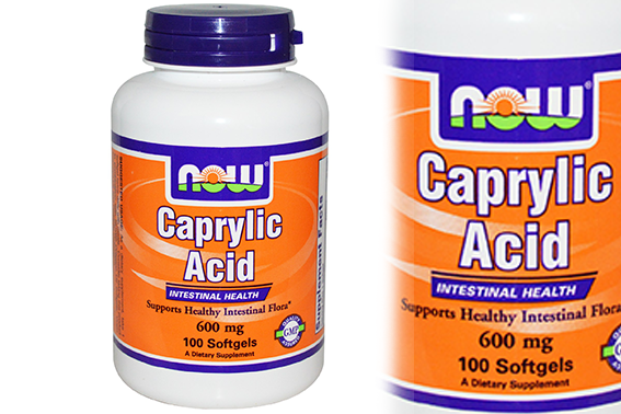 Use caprylic acid in a candida fungal infection treatment