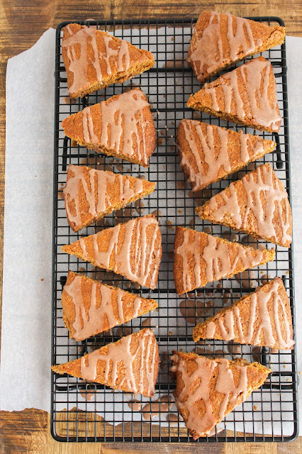 Gingerbread Scones with Cinnamon Glaze | The Chef Next Door