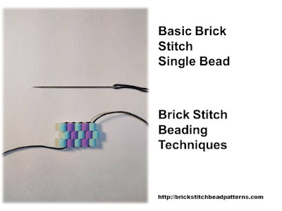 Click the image to view the Basic Brick Stitch Technique beading tutorial image larger.