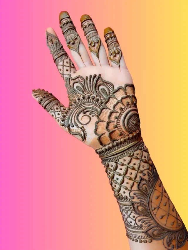 Left Hand Mehndi Design Front (5)