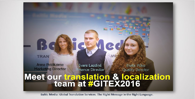  Meet Nordic translation sewrvice provider Baltic Media at GITEX 2016 in Dubai