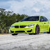 BMW M3 is simply stunning with Satin Lime Green Chrome finish and bronze Velos Designwerks wheels