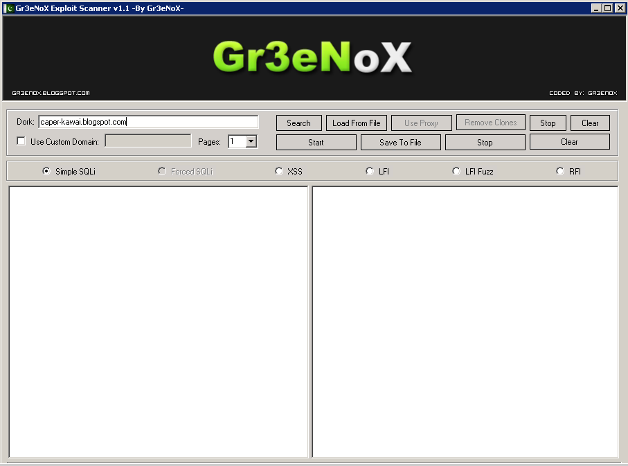 Download Gr3eNox Dorking dan Exploit Scanner