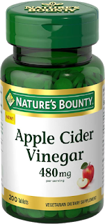 Nature's Bounty Apple Cider Vinegar Dietary Supplement, Supports Energy Levels and Metabolism, Plant-Based, 480mg, 200 Tablets