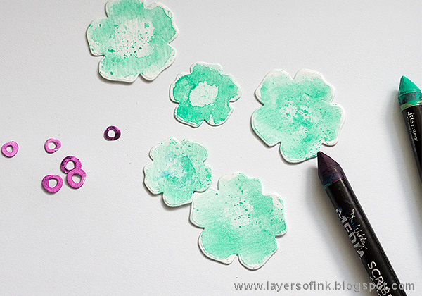 Layers of ink - Forget me not journal page tutorial by Anna-Karin