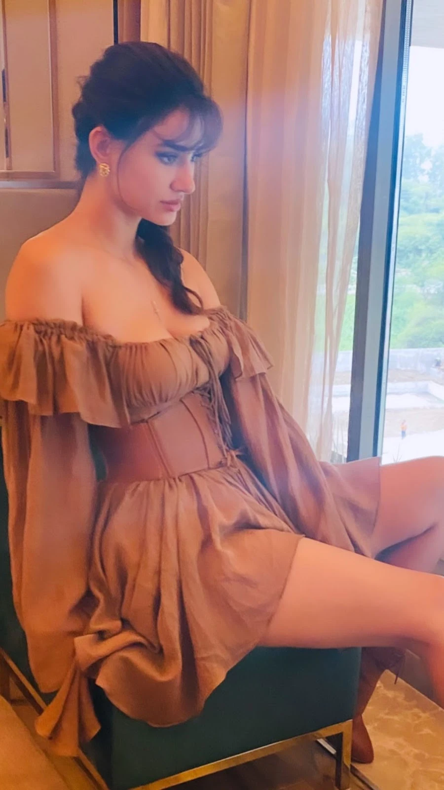 Disha Patani short dress legs cleavage