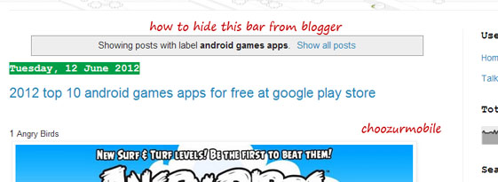 Blogger "showing posts with label" bar Blogger "showing posts with label" bar