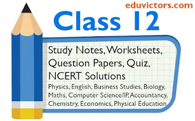 CBSE Class 12 Physics, Chemistry, Biology, JEE, NEET, Business Studies, Accountancy, Economics, Physical Education Study Notes and Question Papers